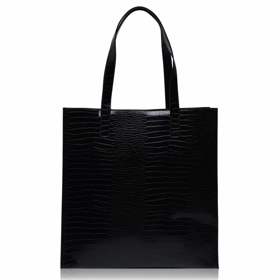 Bags & Luggage Ted Baker | Ted Baker Ted Baker Croccon Large Tote Bag For Handbags Colour Black