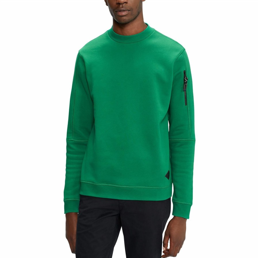 Men Ted Baker | Ted Baker Online Long Sleeve Sweatshirt For Big & Tall Colour Green