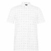 Men Ted Baker | Ted Baker Whit Short Sleeve Shirt For Casual Shirts Colour White