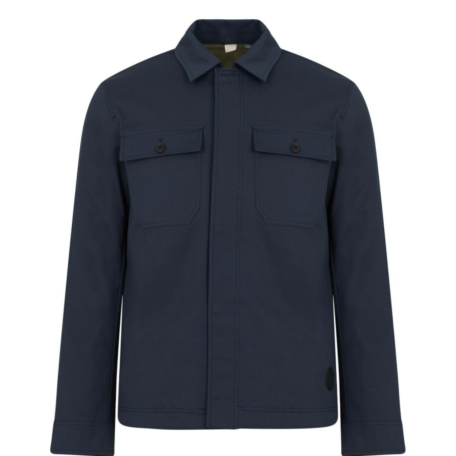 Women Ted Baker | Ted Baker Cavalry Twill Wadded Jacket For Coats & Jackets Colour Navy