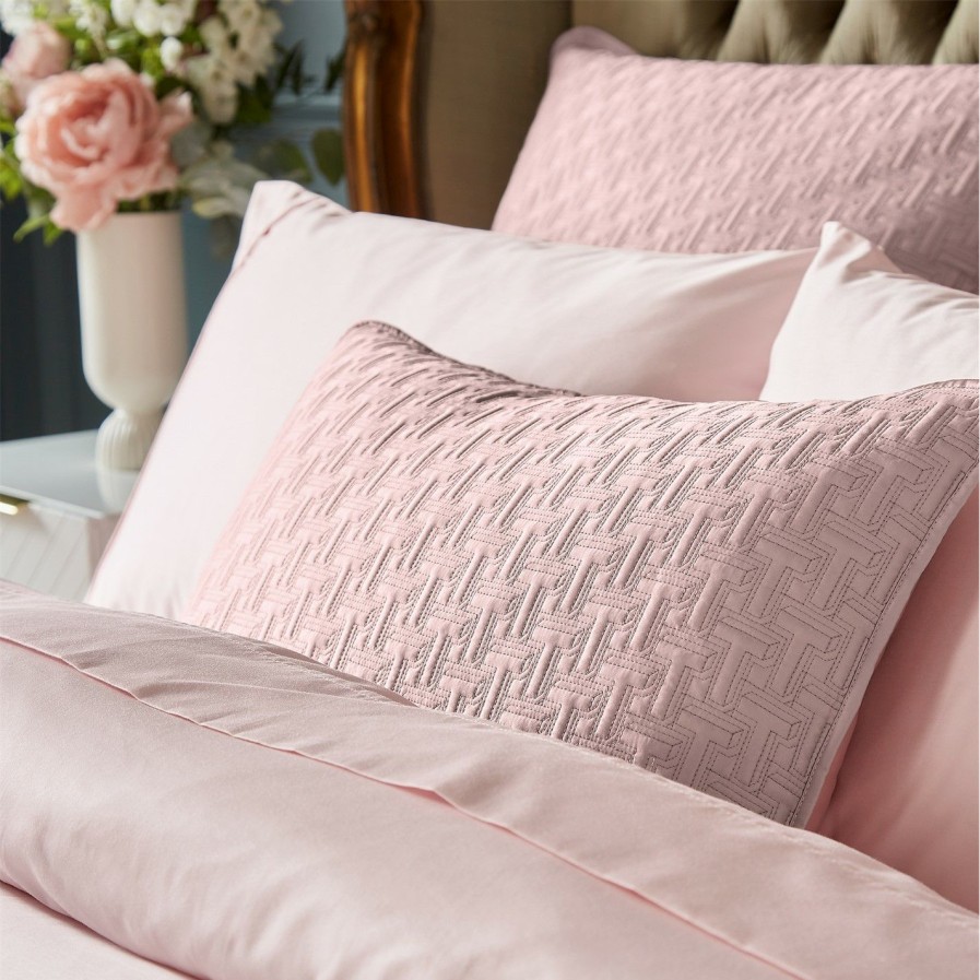 Home & Furniture Ted Baker | Ted Baker Ted B Quilted Cushion 24 For Cushions Colour Soft Pink