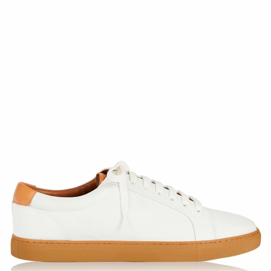 Shoes & Boots Ted Baker | Ted Baker Udammo Leather Trainers For Men'S Trainers Colour White