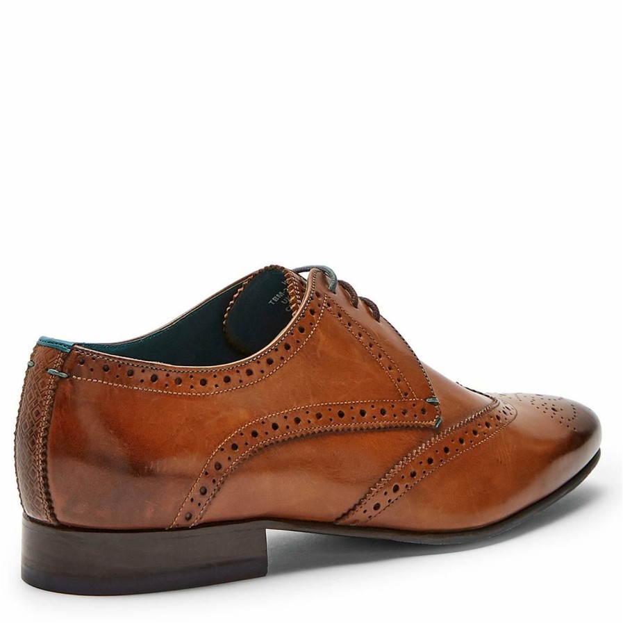 Shoes & Boots Ted Baker | Ted Baker Leather Brogue Shoes For Men'S Shoes Colour Tan