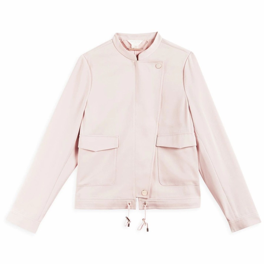 Women Ted Baker | Ted Baker Farica Jacket For Coats & Jackets Colour Beige