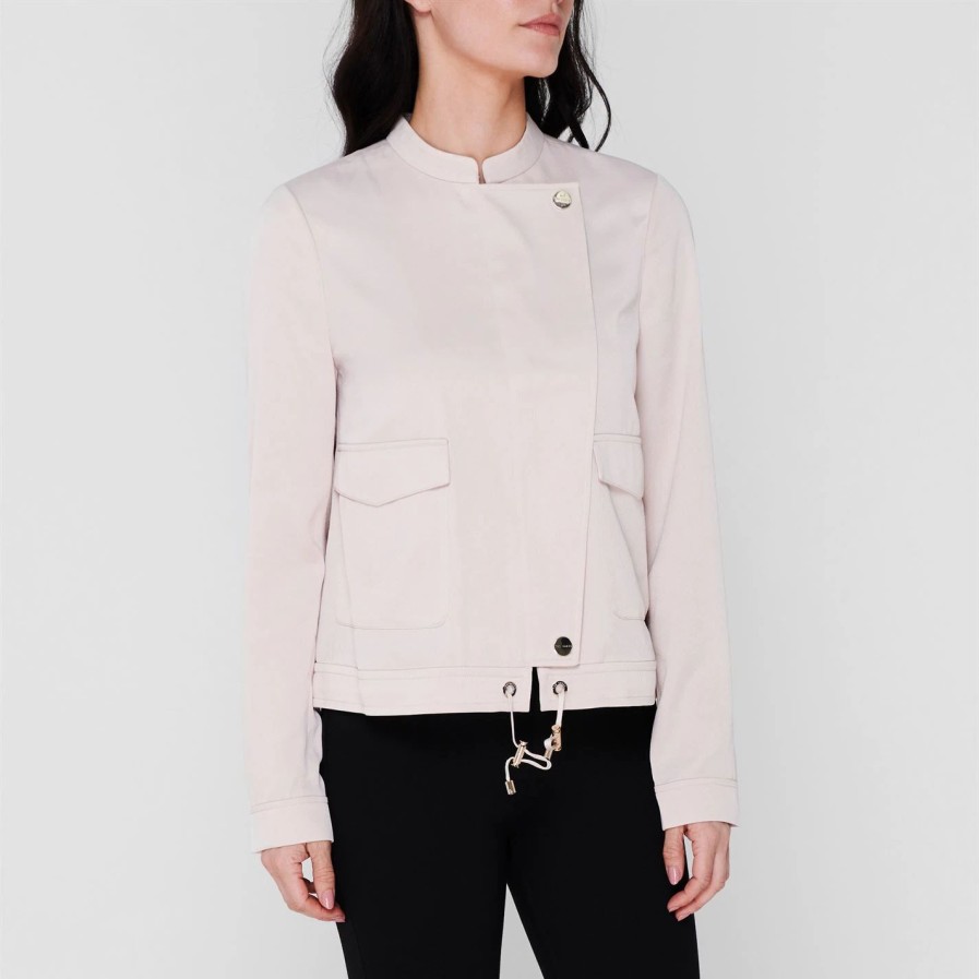 Women Ted Baker | Ted Baker Farica Jacket For Coats & Jackets Colour Beige