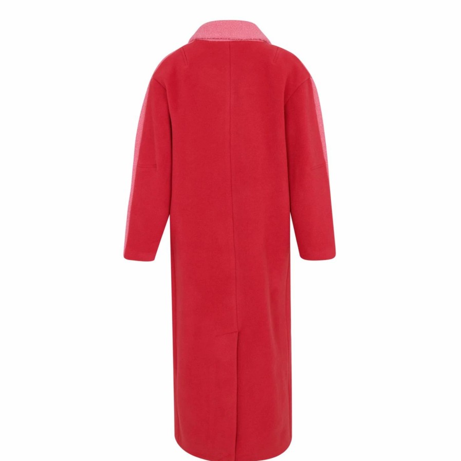 Women Ted Baker | Ted Baker Jjoelle Coat For Coats & Jackets Colour Pink