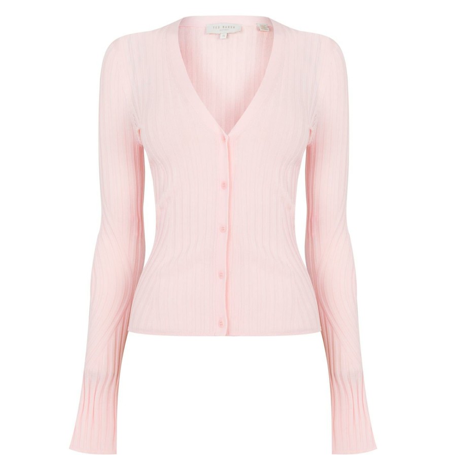 Women Ted Baker | Ted Baker Ilanga Cardigan For Knitwear Colour Light Pink