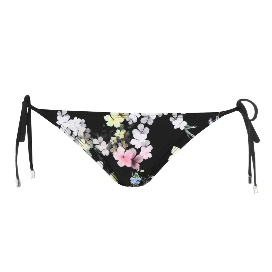 Women Ted Baker | Ted Baker Perg Side Tie Bikini Bottoms For Bikinis Colour Black