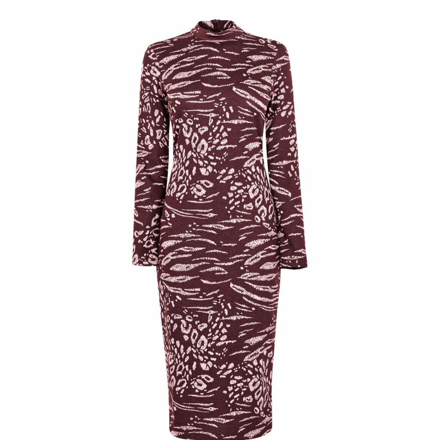 Women Ted Baker | Ted Baker Deeh Dress For Dresses Colour Oxblood