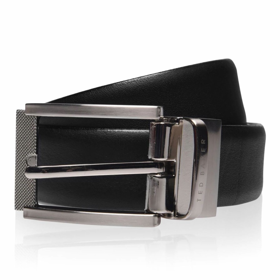 Accessories Ted Baker | Ted Baker Reva Reverse Belt For Men'S Belts Colour Black