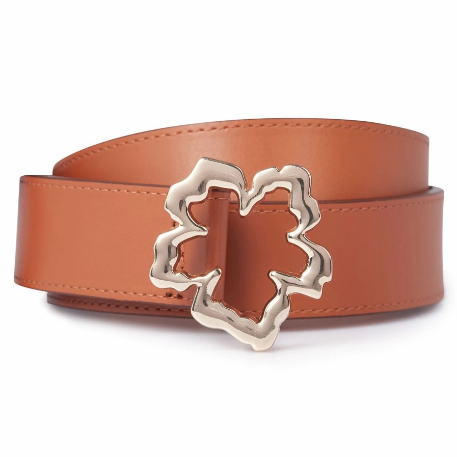 Accessories Ted Baker | Ted Baker Ted Baker Rylan Slim Flower Belt Womens For Ladies' Belts Colour Brown