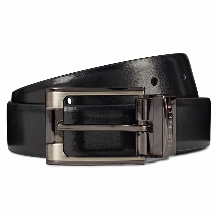 Accessories Ted Baker | Ted Baker Crafti Reversible Belt For Men'S Belts Colour Black