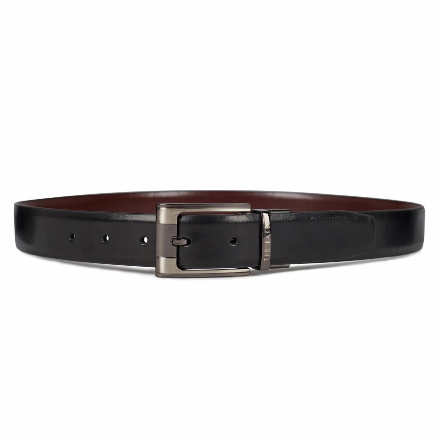 Accessories Ted Baker | Ted Baker Crafti Reversible Belt For Men'S Belts Colour Black