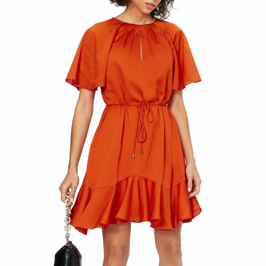 Women Ted Baker | Ted Baker Elsie Dress For Dresses Colour Orange