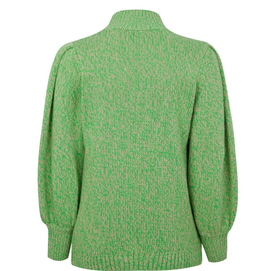 Women Ted Baker | Ted Baker Elvinaa Crop Sweater For Knitwear Colour Green