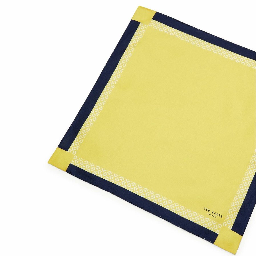 Accessories Ted Baker | Ted Baker Ted Baker Pony Pocket Square Mens For Handkerchiefs Colour Yellow