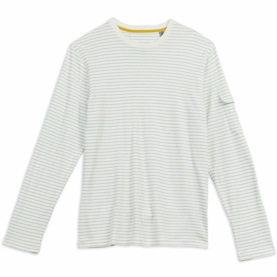 Men Ted Baker | Ted Baker Ted Baker Melted Long Sleeve Tee For T-Shirts Colour White