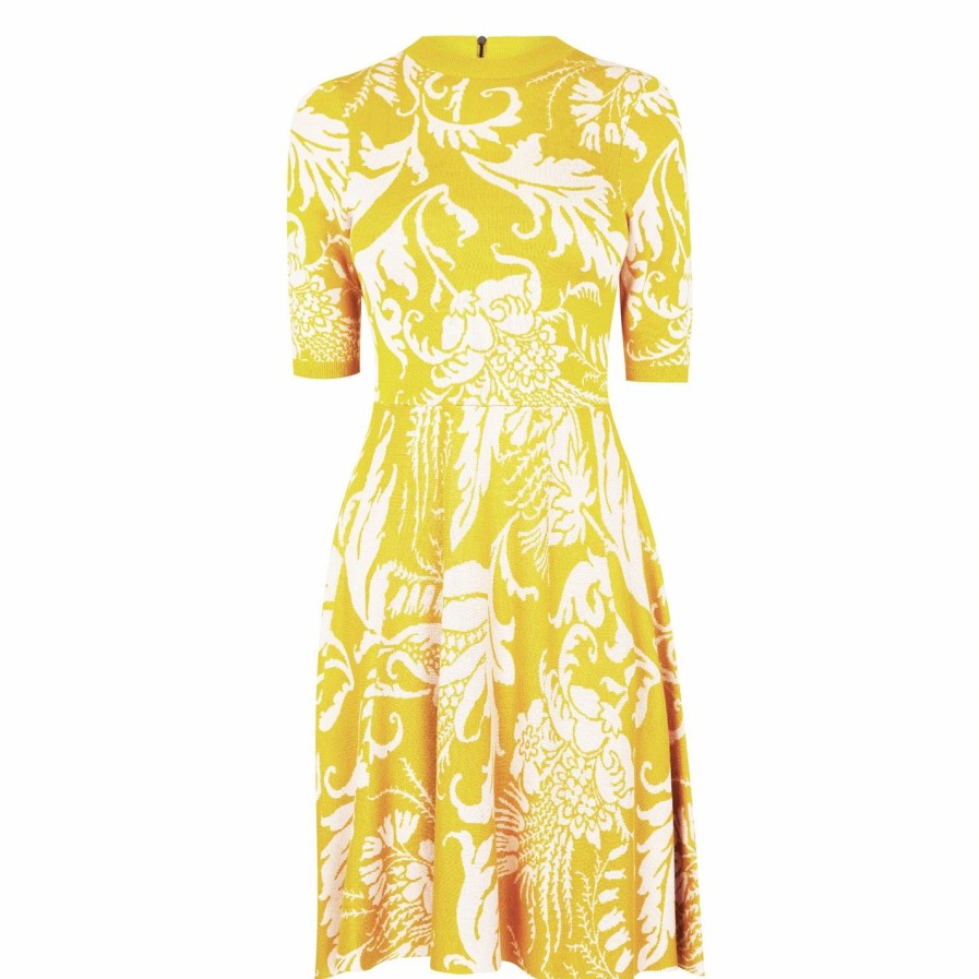 Women Ted Baker | Ted Baker Ted Baker Monniey Skater Dress Womens For Dresses Colour Yellow