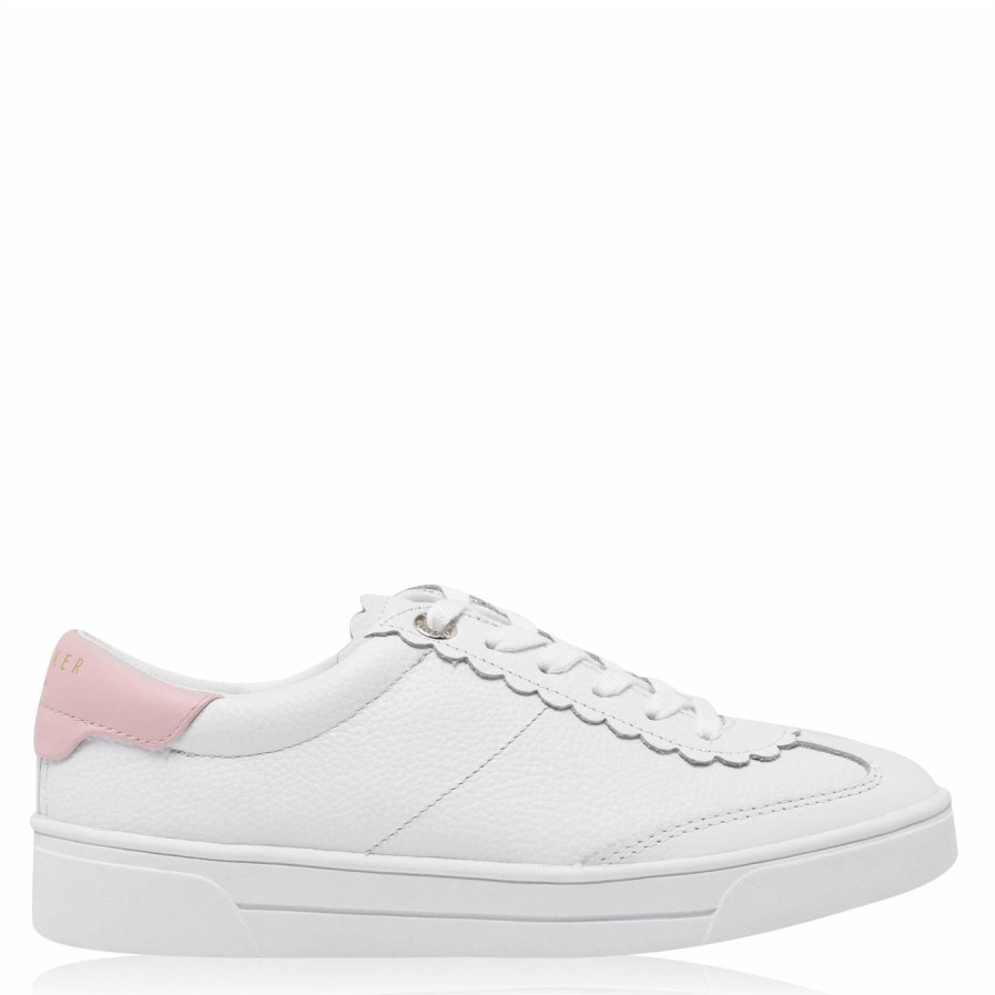 Shoes & Boots Ted Baker | Ted Baker Ebby Trainers For Women'S Trainers Colour White-Pink