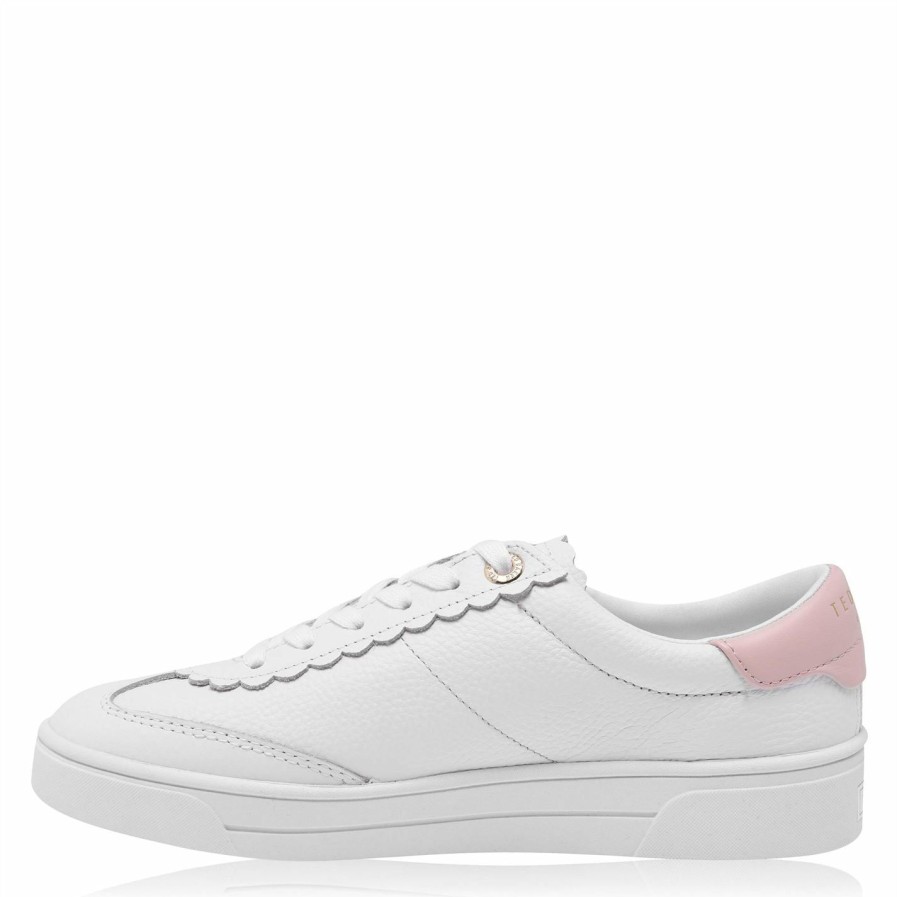 Shoes & Boots Ted Baker | Ted Baker Ebby Trainers For Women'S Trainers Colour White-Pink