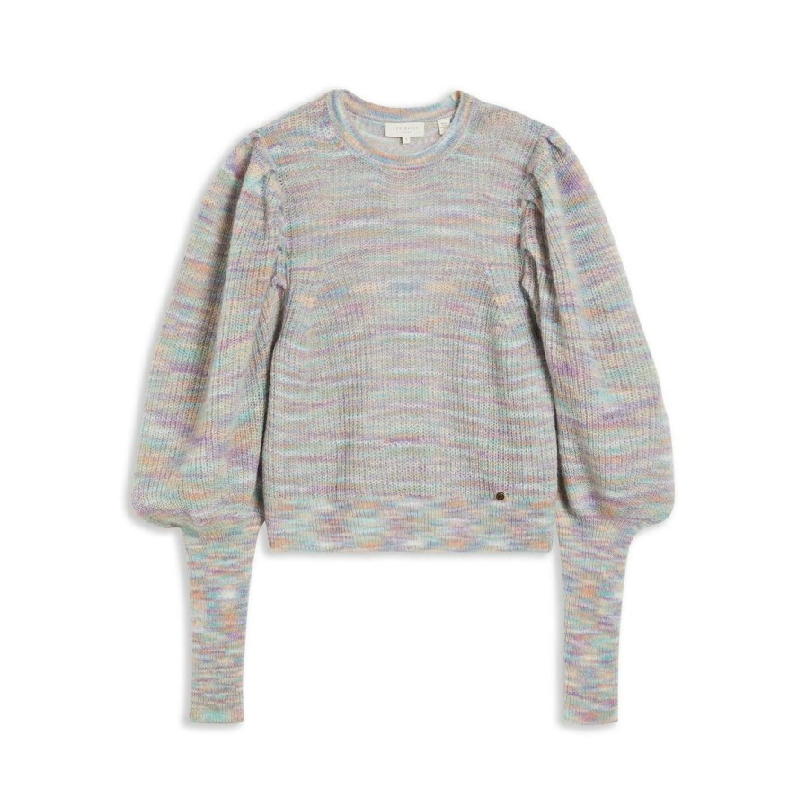 Women Ted Baker | Ted Baker Valma Knitted Sweater For Knitwear Colour Mint