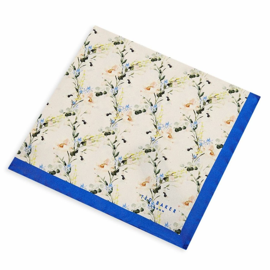 Accessories Ted Baker | Ted Baker Ted Baker Pocket Square Mens For Handkerchiefs Colour Ecru