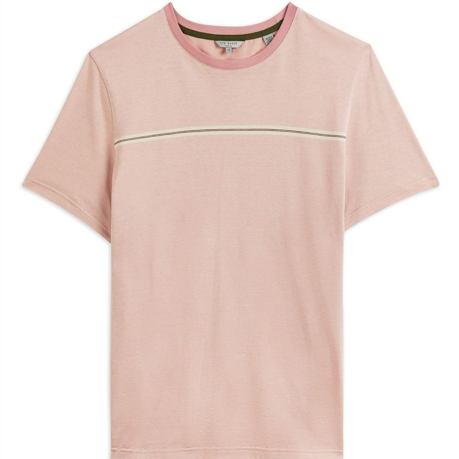 Men Ted Baker | Ted Baker Ushers T Shirt For T-Shirts Colour Pink