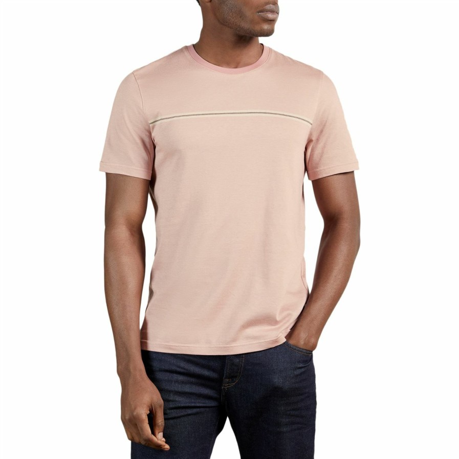 Men Ted Baker | Ted Baker Ushers T Shirt For T-Shirts Colour Pink