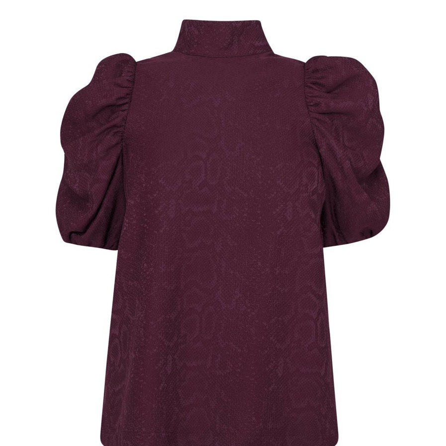 Women Ted Baker | Ted Baker Ted Baker Kalmiia Big Sleeve Blouse For Blouses & Shirts Colour Dp Purple