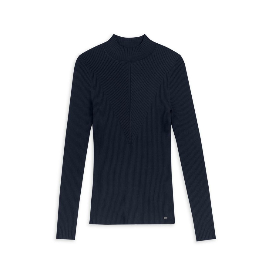 Women Ted Baker | Ted Baker Taralyn Sweater For Hoodies And Sweatshirts Colour Navy