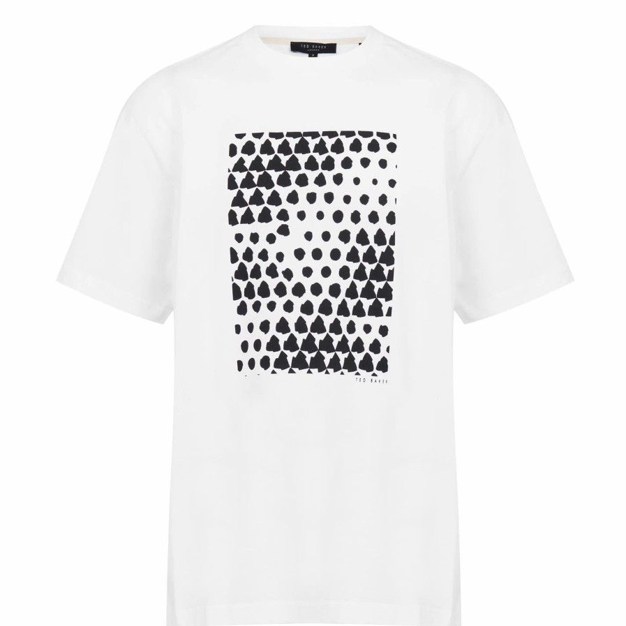 Men Ted Baker | Ted Baker Snowhil T Shirt For T-Shirts Colour White