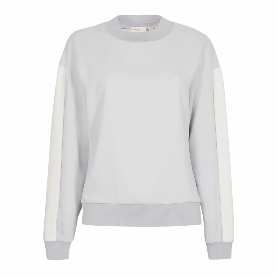 Women Ted Baker | Ted Baker Keelee Sweatshirt For Hoodies And Sweatshirts Colour White