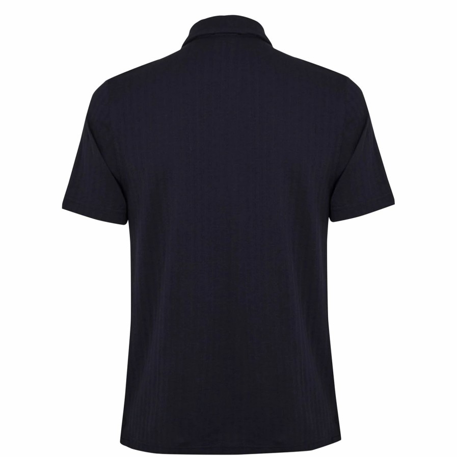 Men Ted Baker | Ted Baker Speysid Zip Polo Shirt For Polo Shirts Colour Navy