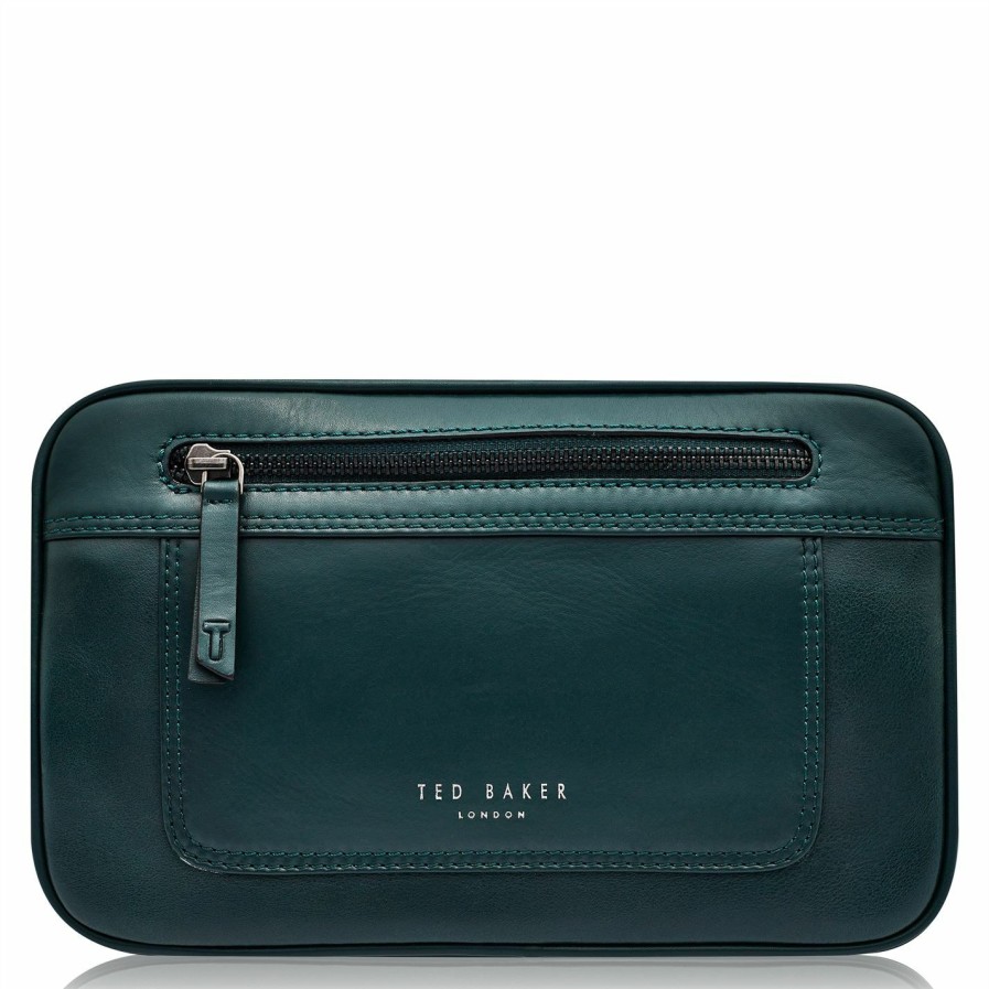 Accessories Ted Baker | Ted Baker Ted Baker Dann Wash Bag Mens For Men'S Accessories Colour Dark Green