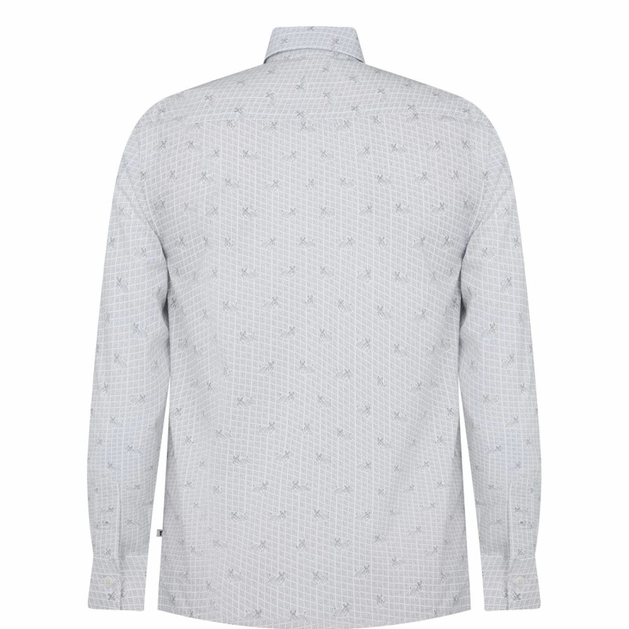 Men Ted Baker | Ted Baker Mervil Shirt For Casual Shirts Colour White