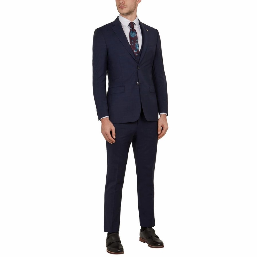 Men Ted Baker | Ted Baker Wasdeb Jacket For Suit Jackets & Blazers Colour Navy