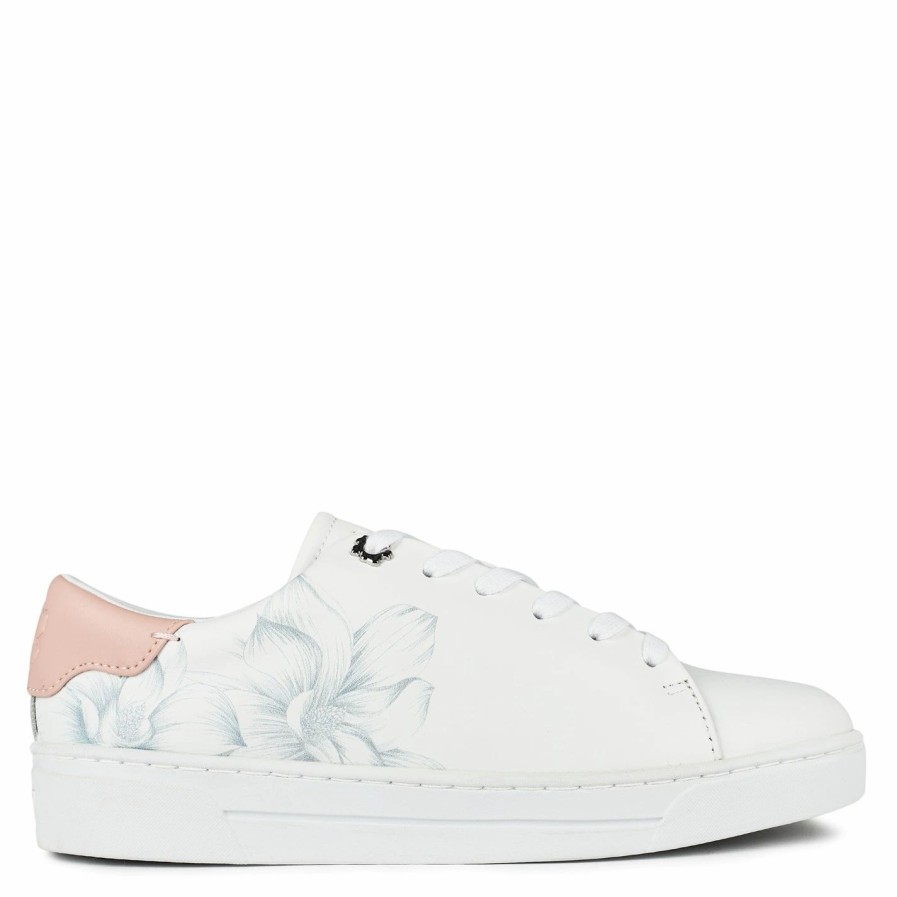 Shoes & Boots Ted Baker | Ted Baker Kathra Trainers For Women'S Trainers Colour White/Pink