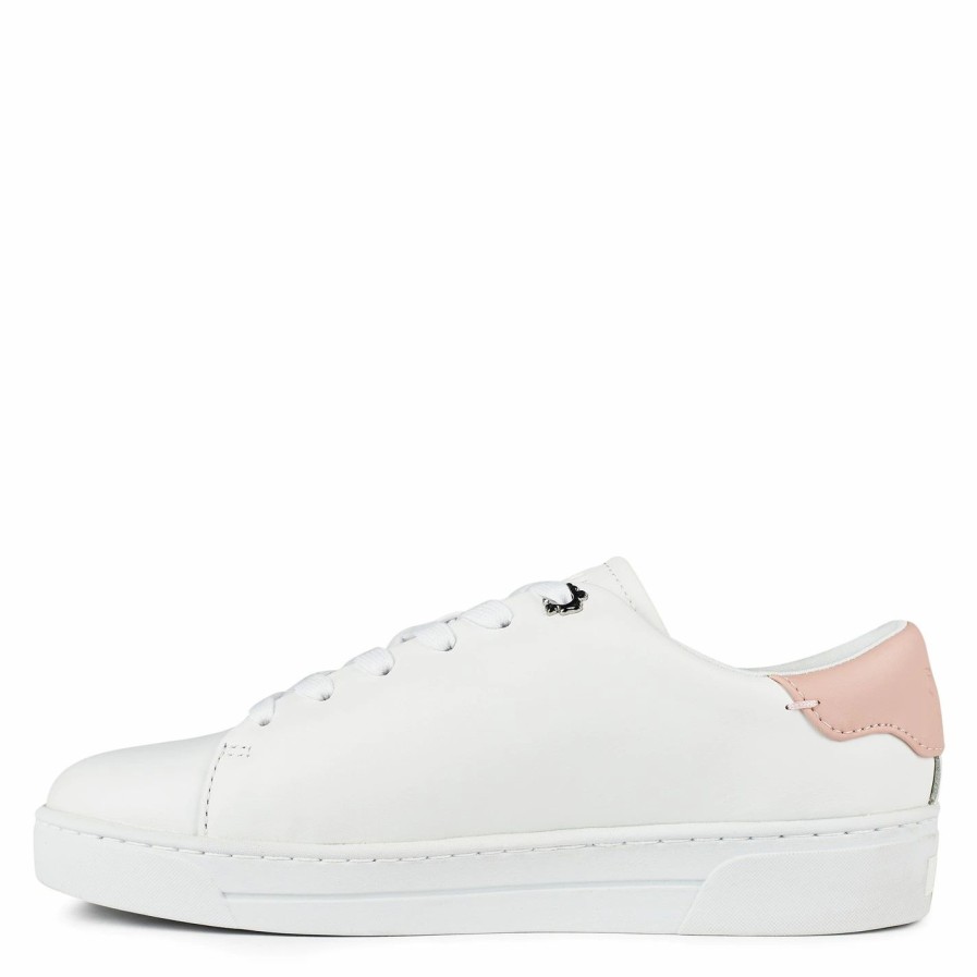 Shoes & Boots Ted Baker | Ted Baker Kathra Trainers For Women'S Trainers Colour White/Pink