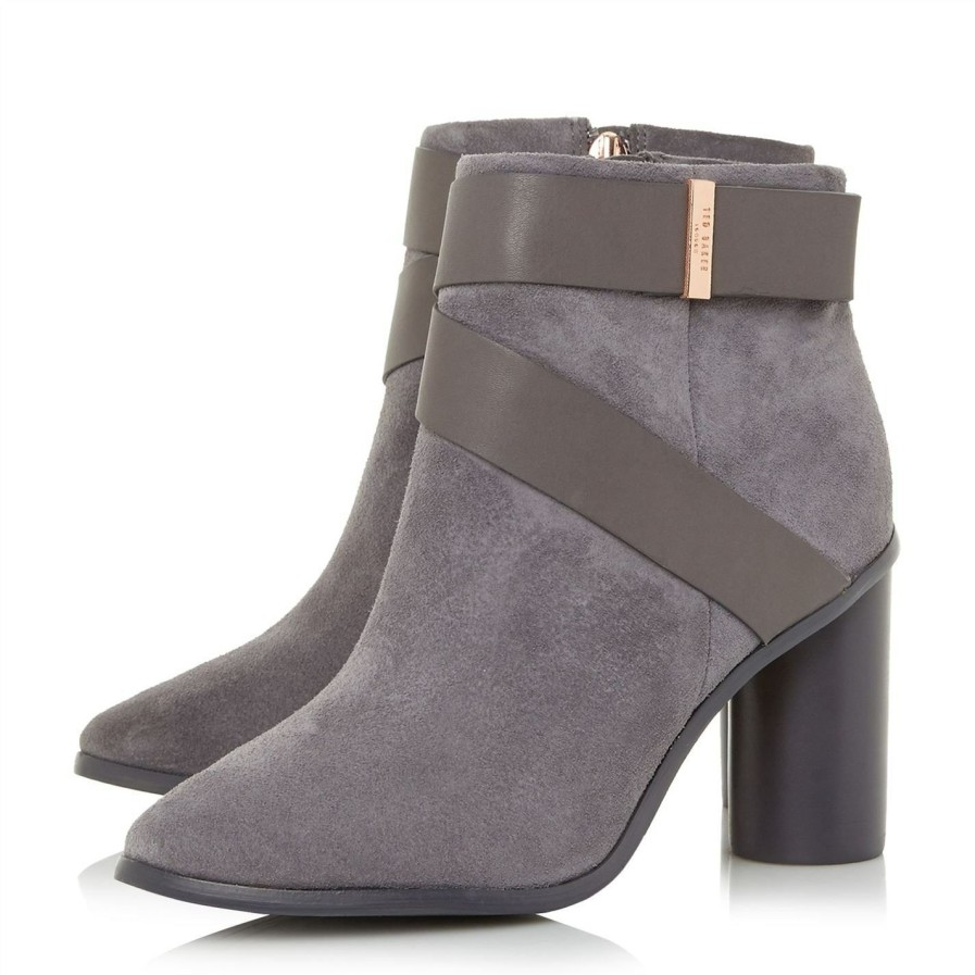 Shoes & Boots Ted Baker | Ted Baker Ted Matynas Strap Boots For Women'S Boots Colour Grey297