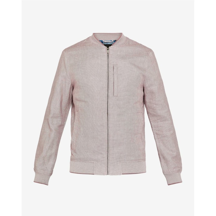 Women Ted Baker | Ted Baker Tech Bomber Jacket For Coats & Jackets Colour Dusky Pink