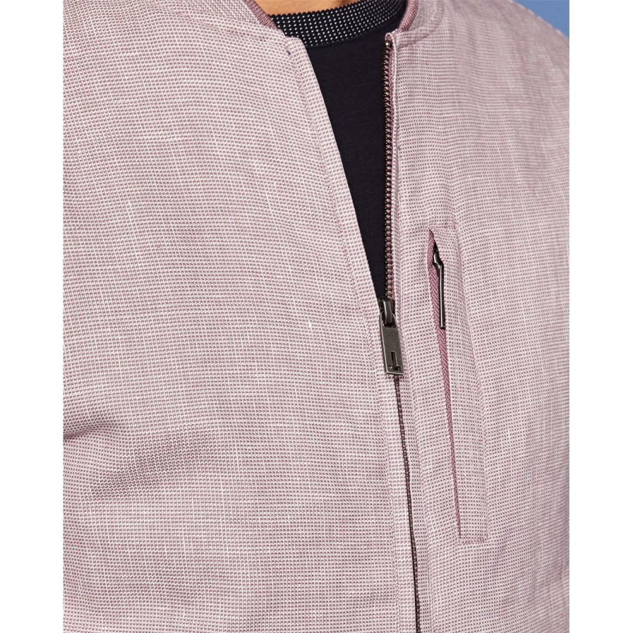 Women Ted Baker | Ted Baker Tech Bomber Jacket For Coats & Jackets Colour Dusky Pink