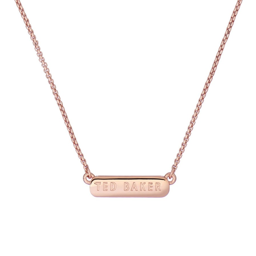 Accessories Ted Baker | Ted Baker Scarl Sparkle Bar Pendant For Necklaces Colour Rose Gold/Cryst