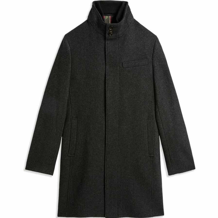 Women Ted Baker | Ted Baker Rockies Jacket For Coats & Jackets Colour Charcoal