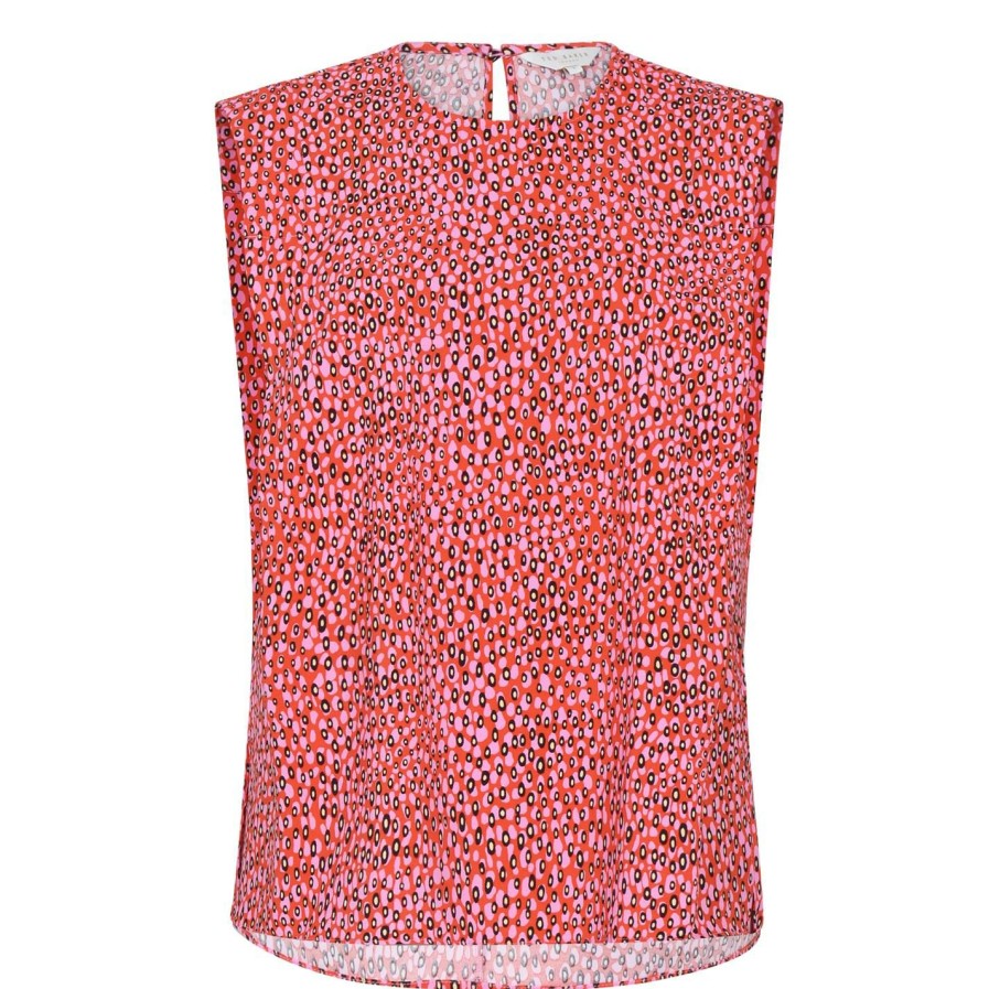 Women Ted Baker | Ted Baker Meika Boxy Top For Tops Colour Bright Pink