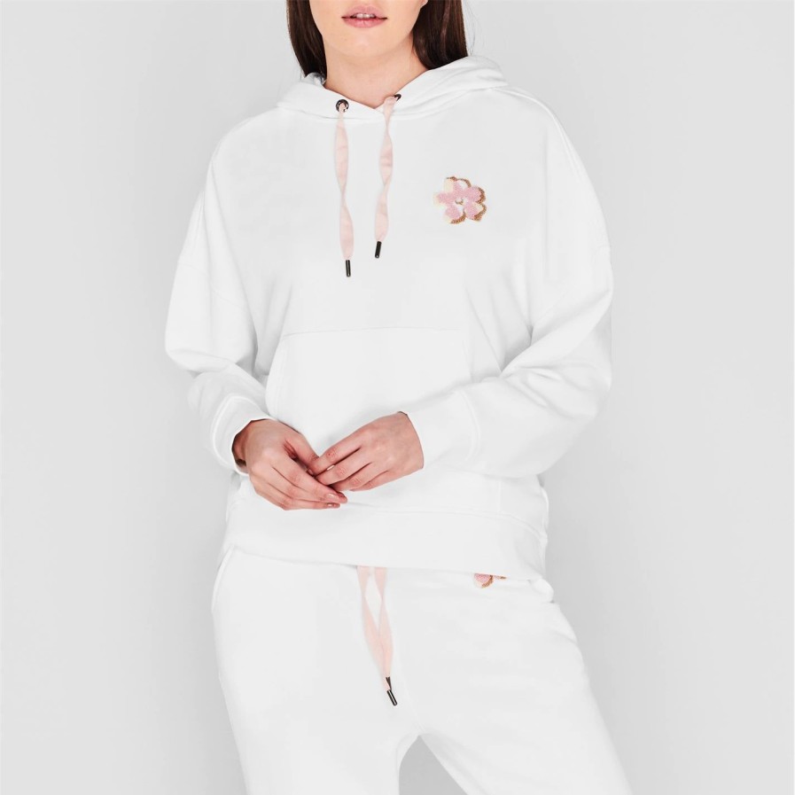 Women Ted Baker | Ted Baker Frannie Oth Hoodie For Hoodies And Sweatshirts Colour White