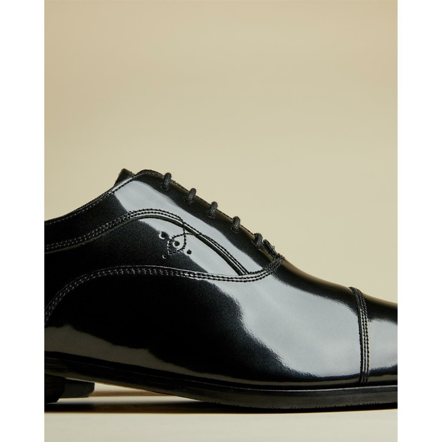 Shoes & Boots Ted Baker | Ted Baker Ted Mqure Ptnt Shoe Sn99 For Men'S Shoes Colour Black