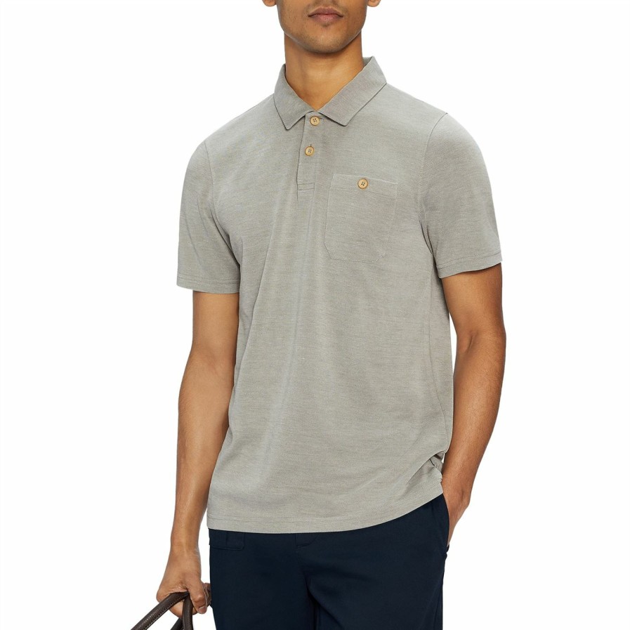 Men Ted Baker | Ted Baker Hawka Polo Shirt For Polo Shirts Colour Olive