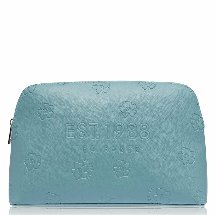 Bags & Luggage Ted Baker | Ted Baker Ted Baker Lizzer Large Cross Body Bag Womens For Makeup Cases & Washbags Colour Teal-Blue