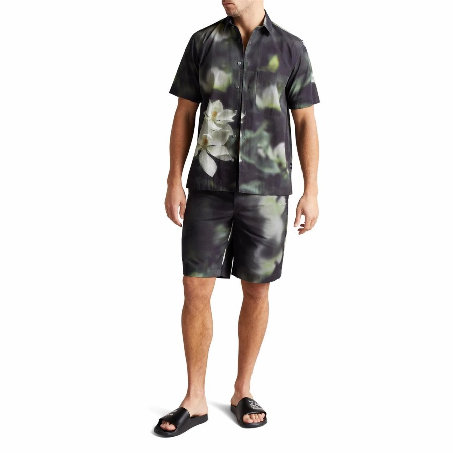 Men Ted Baker | Ted Baker Caol Shorts For Tracksuit Bottoms Colour Black