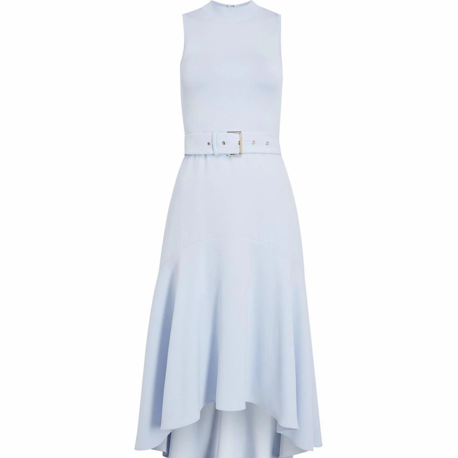 Women Ted Baker | Ted Baker Corvala Midi Dress For Dresses Colour Light Blue